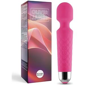 Oliver James Vibratore Sessuale per Donna - Massaggiante Personale Con 8 Velocità e 20 Modalità - Stimolatore Punto G - Dildo vibrante, Vibratorepunto squirt, Giocattoli Sessuali - Oliver James (Rosa pulsante)
