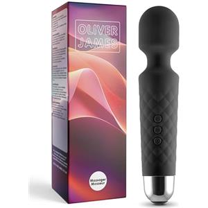 Oliver James Vibratore Sessuale per Donna - Massaggiante Personale Con 8 Velocità e 20 Modalità - Stimolatore Punto G - Dildo vibrante, Vibratorepunto squirt, Giocattoli Sessuali - Oliver James (Nero Intenso)