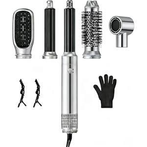 KYN Styler per capelli 5 in 1, asciugacapelli agli ioni, multiuso, spazzola ad aria calda professionale, ferro arricciacapelli automatico, piastra per capelli, per styling, volumizzazione, arricciatura