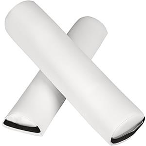 tectake® Cuscino Ortopedico, Cuscini Letto Cilindrico, Ginocchia e Schiena, Con Imbottitura Morbida, Cerniera Lampo, Facile da Lavare, Ideale Mal di Schiena e Posizione Corretta - Bianco