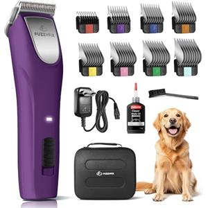 FuzzyFix Tosatrice per Cani Professionale,Tosatrice a 2 Velocità Design Ergonomico per Cani e Gatti, Tosatrice per Peli di Animali Spessi, Lunghi e Ricci,Viola