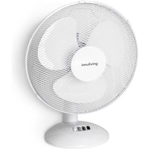 Innoliving Ventilatore da Tavolo 40CM INN-502 con 3 Velocità, Inclinabile, Oscillazione Automatica, Griglia di Sicurezza, Potente 45W, Silenzioso ed Efficiente per Casa e Ufficio