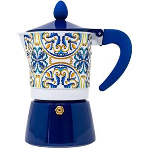 NAMAI - Caffettiera 3 Tazze - Alluminio - Manico Ergonomico - Caffettiera 2 Tazze - Coffee Maker - Caffetteria Da 3 - Caffettiera Italiana - Caffettiera Campeggio (Vietri)