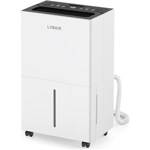 LVBAIR Deumidificatore 20L/giorno - potente deumidificatore elettrico, risparmio energetico, portatile, 3 modalità e controllo intelligente dell'umidità, dehumidifier elettrico