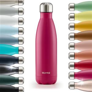Blumtal® Borraccia termica acciaio inox Charles - borraccia termica 500 ml senza BPA - bottiglia termica a prova di perdite - bottiglia termica 500 ml - in berry/fucsia