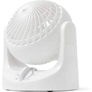 Iris Ohyama Woozoo Piccolo Ventilatore, Inclinazione Verticale 120°, Silenzioso 28dB, Portatile, 3 Velocità, Mini Fan, Per Camera, Scrivania, Bianco, PCF-HE10N
