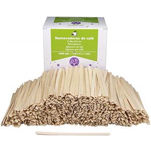 GoBeTree 1000 palettine caffè in legno da 11 cm. Bastoncini da caffè usa e getta, bastoncini per mescolare il caffè. agitatori per caffè e tè. Bastoncini per l'artigianato.
