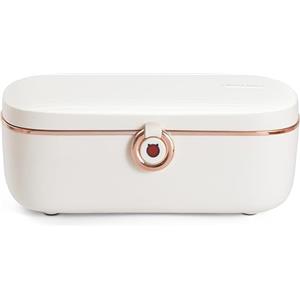 Bella Epoca: Scaldavivande Elettrico Portatile - un Porta pranzo riscaldabile Elegante. Lunch box elettrico con 2 Scomparti e Contenitore termico in Acciaio inox (Lonchera Electrica 1L/45W)