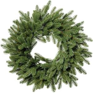 FAIRYTREES Corona natalizia verde 40 cm in PE stampato 100% | Corona natalizie da appendere alla porta, parete, finestra | Decorazione natalizia elegante, ghirlanda rotonda, stile naturale