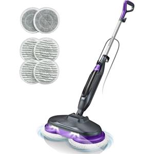 AlfaBot F2 Lavapavimenti a Vapore - Scopa a Vapore con Disinfezione 99.9% di germi e batteri, Vapore pronto in 30s, 450 ML, per tutti i tipi di Pavimenti Duri, Senza Uso di Detergenti
