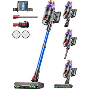 AIBIRTH Aspirapolvere Senza Filo 55KPA 650W 70Mins,Scopa Elettrica Senza Fili da 1,8 L,Aspirapolvere Potente Antigroviglio/Display LED/8 Stadi Filtrat,Per Animali/Pavimenti/Tappeti