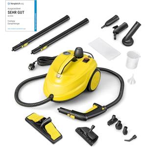 COSTWAY 2000W Pulitore a Vapore, Macchina per Pulizia Rotante con 13 Accessori, Capacità d'Acqua di 1,8L, Macchina a Vapore Multiuso per Tappeti Finestre Vetri e Tende (Giallo)