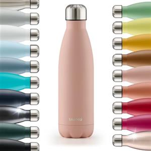 Blumtal® Borraccia termica acciaio inox Charles - borraccia termica 500 ml senza BPA - bottiglia termica a prova di perdite - borraccia 500 ml isolamento a doppia parete - borracce - mellow rose/rosa
