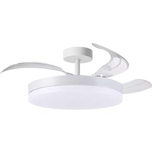 BEL AIR HOME - Ventilatore da Soffitto ARES, Motore DC, LED 36 W con Telecomando, 3 Pale Pieghevoli, per Camere da Letto e Sale da Pranzo