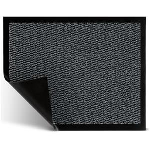 Carpet Diem Zerbino 40 x 60 cm - Tappeto ingresso antisporco - Interno ed Zerbino da Esterno, Tappetino antiscivolo per Porta, Tappeto antisporco per Porta d Ingresso - Grigio chiaro-nero