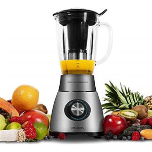 Cecotec 04100 Mixer Power Black Titanium, 1800 W di Potenza, con Lama da 6 Fogli in Titanio Nero, Filtro per liquidi e Ciotola termoresistente, Acciaio Inox (Meccanica, 1800 W)