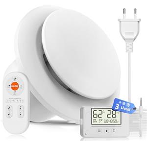 BUMSOU Ventole di aerazione 100mm con sensore di umidità, sensore di temperatura e timer P109