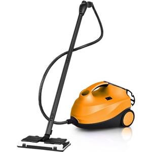 COSTWAY 2000W Pulitore a Vapore con 19 Accessori e Serbatoio da 1,5L, Vapore per Tappeti, per Pulizie Profonde Pavimenti Finestre e Macchine (Arancia)