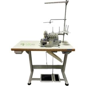 Juki Macchina da cucire Overlock industriale a 4 fili, tavolo KD e servomotore con luce per cucire REX LED fai da te