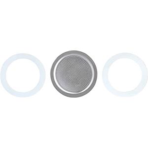 Easyworkz Stovetop - Guarnizione di ricambio per macchina da caffè espresso in silicone, 6 tazze e filtro per Easyworkz Moka Pot