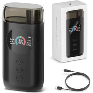 Enya Smart Automatic Guitar Tuner ST1, Schermo LCD a colori completo - Metronomo e chiave per corde - per chitarre elettriche, chitarre acustiche, ukulele, banjo, mandolino, Nero