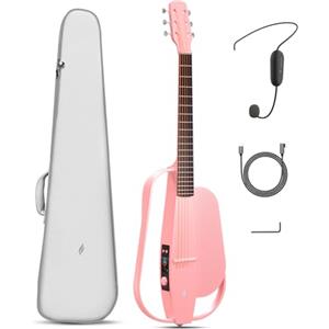 Enya NEXG-SE Kit per Chitarra Elettrica - Chitarra Acustica Professionale da 38 Pollici in Fibra di Carbonio Rosa per Adulti Bambini Principianti Chitarra da Viaggio Concerto Tour Regalo per Feste
