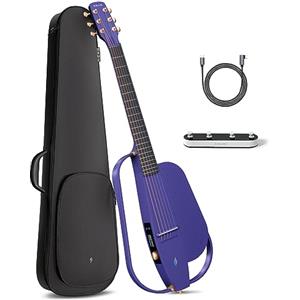 Enya Set Chitarra Elettrica Acustica - Chitarra NEXG 2 Base in Fibra di Carbonio Professionale Viola 38 Pollici Smart Aduio Guitar per Adulti Bambini Principianti Viaggio Casa Scuola Festa Concerto