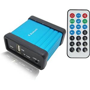 DollaTek Ricevitore Audio Wireless Bluetooth Portatile con Telecomando, Supporto decodifica TF USB Play, modulo trasmettitore Musica Stereo Bluetooth per Cuffie Amplificatore HiFi Home Theater