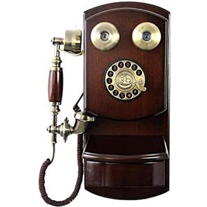 Generic Telefono meccanico da parete vintage con quadrante rotante, stile antico, per decorazione domestica classica