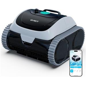 WYBOT C1-P Robot Piscina, Robot Piscina Senza Fili 4-in-1 Robot Piscina Fuori Terra con Robot Piscina pareti e Fondo, aspiraz. Pot., 5 Modi, NAV.+App, 155m² - Verde Notte Brinata
