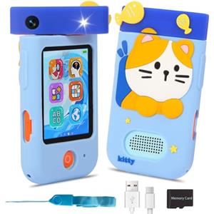 ARNSSIEN Macchina Fotografica Bambini con 180° Obiettivo,Video 1080P fotocamera per bambini con Schermo tattile & Custodia Silicone,regalo di Natale e compleanno per per 3 4 5 6 7 8 anni, A200
