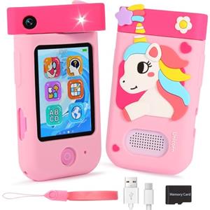 ARNSSIEN Macchina Fotografica Bambini con 180° Obiettivo,Video 1080P fotocamera per bambini con Schermo tattile & Custodia Silicone,regalo di Natale e compleanno per per 3 4 5 6 7 8 anni, A200