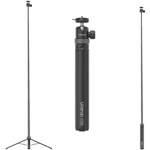 ULANZI TT24 Selfie stick treppiede 150 cm con 4 piedi, Apertura automatica, Cavalletto action cam a sgancio rapido CKA, Carico 1 kg, Compatibile con Insta360 ace pro X3 4 5, DJI Pocket Action, Go pro