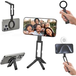ULANZI MA60 Treppiede magnetico per telefono, Mini treppiede smartphone in alluminio con magnete bifacciale 14N, Porta telefono scrivania, Compatibile con iPhone 17,16,15,14,13,12 Samsung Xiaomi