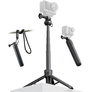 ULANZI MT92 treppiede action camera 60 cm, Mini selfie stick portatile, Asta selfie treppiede con cordino per il collo, Compatibile con gopro hero 13/12/11/10/9/8/7/6, Akaso, Dji osmo action 6/5 Pro/4