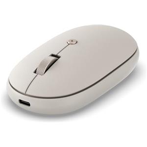 Satechi OntheGo™ Mouse Wireless, Ricarica USB-C, Mouse Bluetooth fino a 3 Dispositivi, DPI Regolabile, Elegante Mouse Compatto per MacBook, Laptop, iPad - Beige