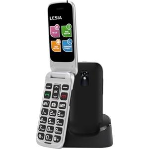 FEGA Telefono Cellulare per Anziani a Conchiglia Telefoni Cellulari con Tasti Grandi Funzione SOS volume alto 2.4" Display 1300mAh Batteria Fotocamera Torcia elettrica Facile da Usare Flip 4G Nero