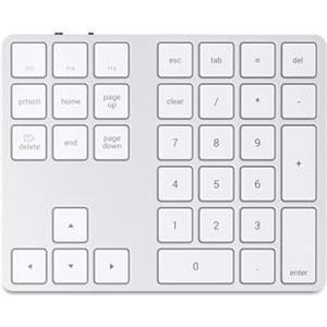 Satechi Tastierino Numerico Wireless Slim in Alluminio con 34 Tasti, Bluetooth, Ricarica USB-C per MacBooK, Laptop, PC, iPad (Argento, ???????????????????????? ????????)