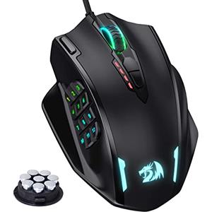 Redragon M908 Impact Mouse Gaming Cablato RGB 12400 DPI Pulsanti Laterali
