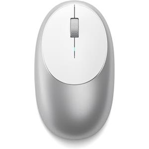 Satechi Mouse Wireless M1 in Alluminio, Ricaricabile USB C, 1200 DPI, Elegante Mouse Bluetooth Compatto per MacBook Air/Pro/Neo, Laptop, PC, iPad - Argento