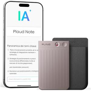 Plaud Note Registratore Vocale AI Professionale con Custodia Audio Digitale Trascrizione Riassunti Automatici in 112 Lingue Controllo App Perfetto per Riunioni Lezioni Chiamate Colloqui Interviste