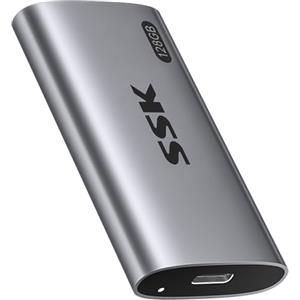 SSK 128 GB Extreme SSD Portatile, Disco Rigido Esterno SSD fino a 550 MB/s, unità a Stato Solido Esterne USB 3.2 Gen2 per iPhone 15/Pro, Windows, Mac, Android con luce LED, TRIM, SMART supportato