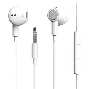 BENEWY Auricolari In-Ear Cuffie, Cuffiette con Filo e Microfono, Cuffie Isolamento Acustico Cablate, Jack 3,5 mm per iPhone, iPad, MP3, Huawei, Samsung, Auricolari leggeri con controllo del volume