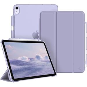 FINTIE Custodia per iPad Air 11 Pollici M4/M3/M2 (2026/2025/2024), iPad Air 5a/4a Gen 10,9" (2022/2020) con Portapenne - Sottile Leggero Opaca Trasparente Cover con Auto Sveglia/Sonno, Lilla Viola