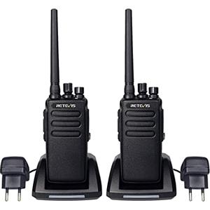 Retevis RT81 Walkie-Talkie Professionali, Impermeabile Radio Ricetrasmittenti IP67, Analogico/Digitale 32 Canali 2200 mAh VOX, DMR Walkie Talkie a Lungo Raggio per industria (Nero, 2 Pezzi)