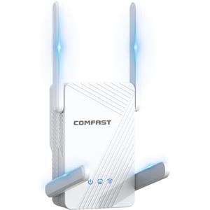 COMFAST Ripetitore WiFi, WiFi 7 3600Mbps Dual Band, 4 * 5dBi Antenne, WPS, MU-MIMO&OFDMA, Mesh, Modalità Ripetitore/Router/AP, WPA3, Spia Segnale, Raffreddamento Eccellente，per Casa e Ufficio