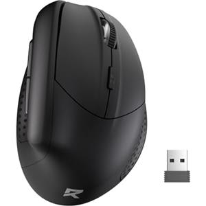 Redragon BM-4033 - Mouse verticale ergonomico senza fili, collegamento a 2,4 GHz, 5 livelli DPI fino a 4000, modalità risparmio energetico per laptop, PC desktop, nero