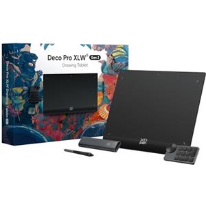 XP-PEN XPPen Deco Pro XLW (Gen 2) Tavoletta grafica Bluetooth da 15x9", Penna passiva a 16K levelli di pressione, 10 Ore di Autonomia, Incluso Mini Tasteria Remota, Poggiapolsi ergonomico