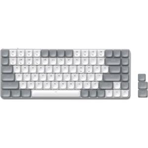 Satechi Tastiera Meccanica 75% SM1 ???????????????????????? ????????, Bluetooth, 84 Tasti, Retroilluminata e Ricaricabile, Ideale per Gaming, per Mac e Windows (Grigio Chiaro-Bianco, Layout Americano)