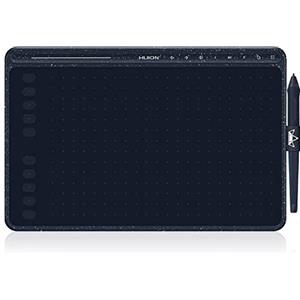 HUION HS611 (Bluestar) Tavoletta Grafica con Funzione di Inclinazione e 10 Tasti Programmabili e Riproduzione Musicale per Sistemi Operativi Android, Windows e Mac, Ideale per i Progettisti